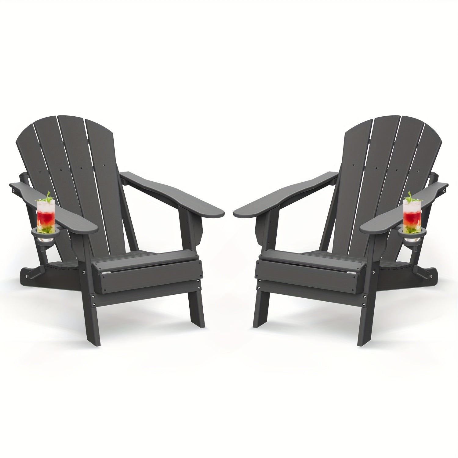 All Weather Multi-Color Set of 2 Outdoor Side Table, Plastic End Table - Outdoor Furniture - Suitable For Poolside Front Porch Indoor Living Room Backyard Campfire