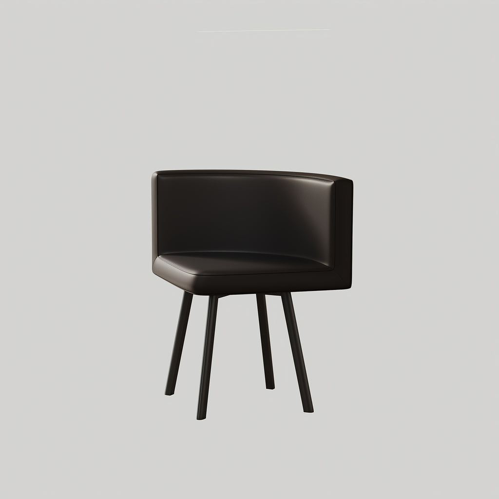 5-Piece Modern Square Dining Set - Tables with 39.4-inch White Imitation Marble Top and 4 Black PU Leather Chairs - Space-Saving Furniture for Compact Dining Rooms