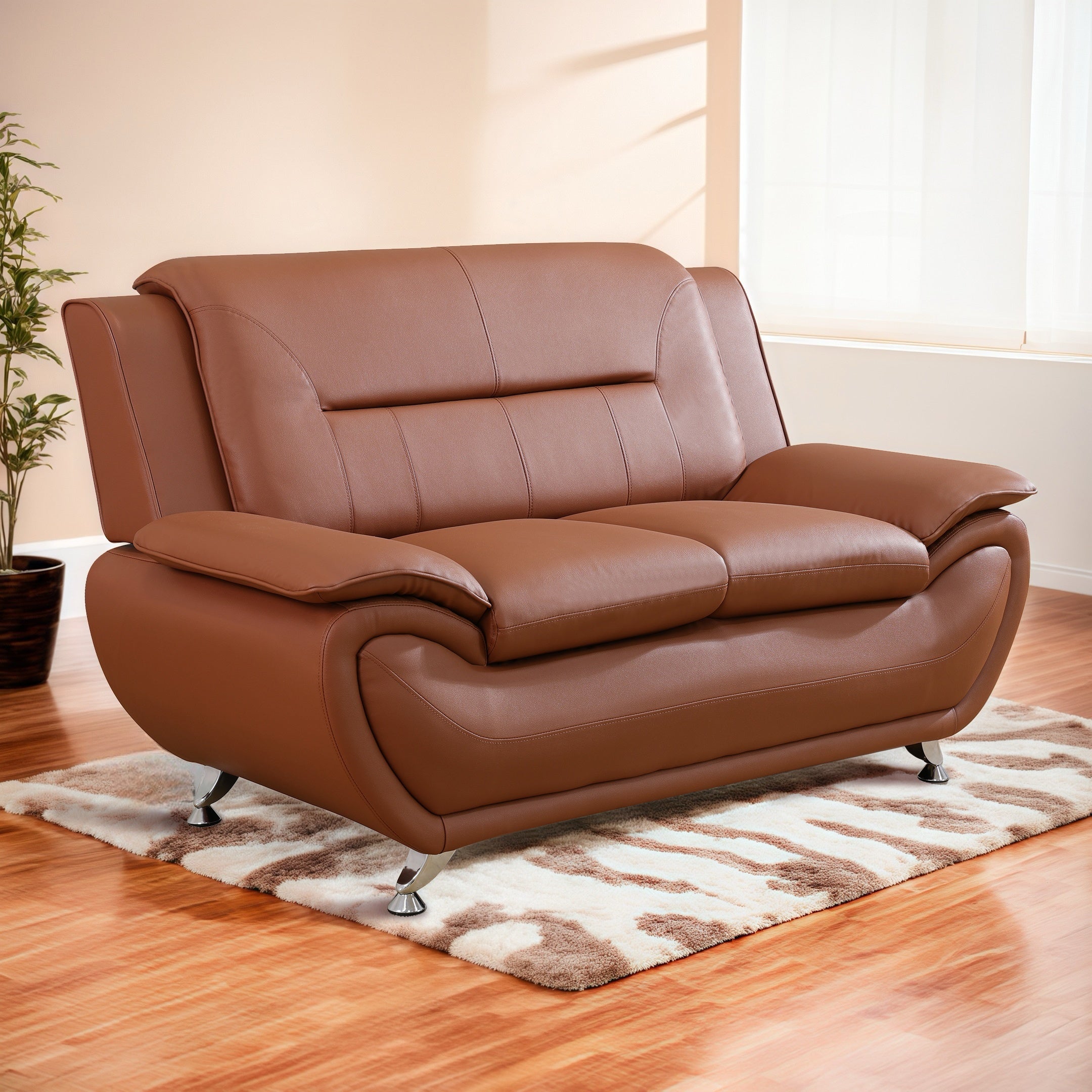 3pcs Sofa PU Leather Sofa, Tufted Sofa, Sofa Chair And Chair, Furniture Set For Restaurant