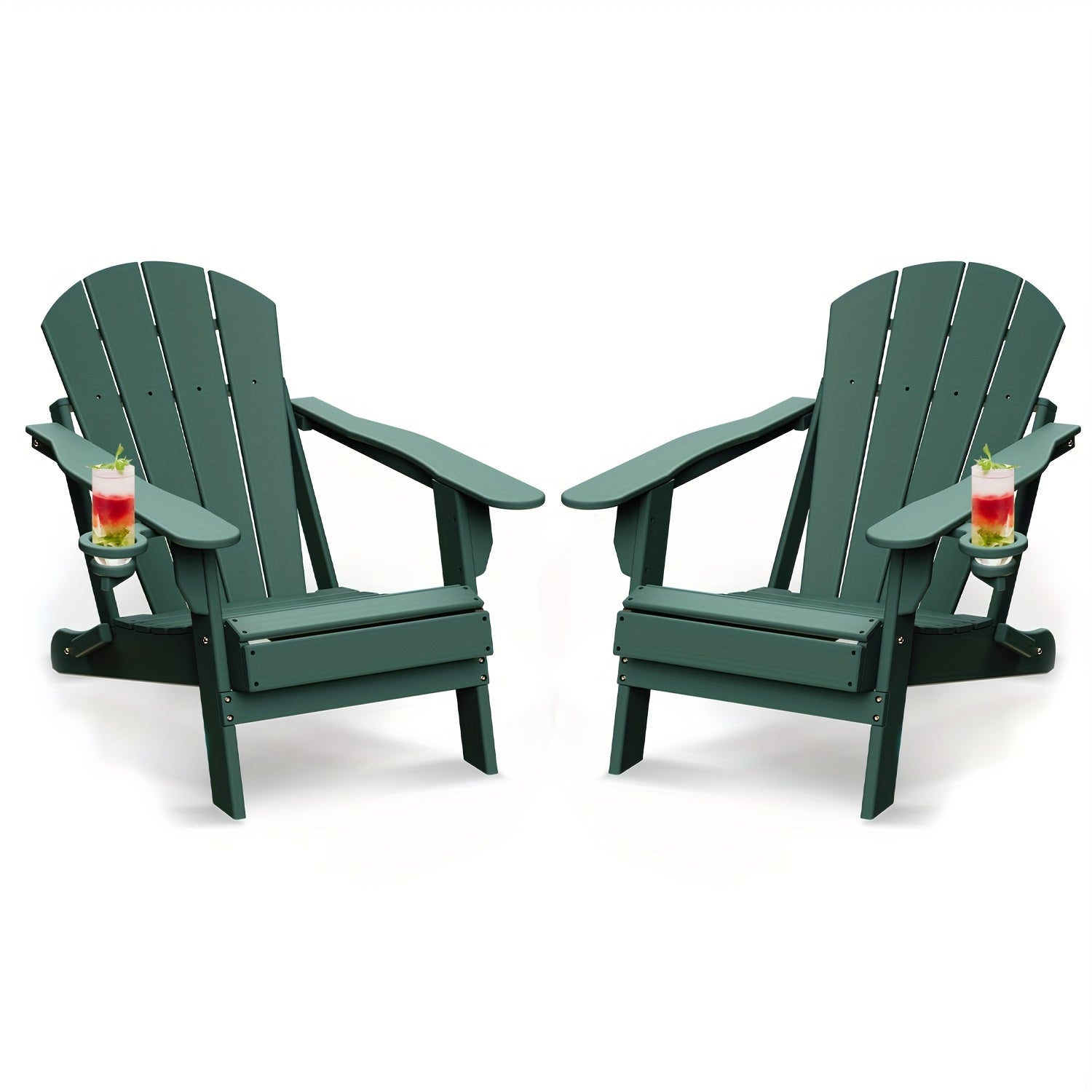 All Weather Multi-Color Set of 2 Outdoor Side Table, Plastic End Table - Outdoor Furniture - Suitable For Poolside Front Porch Indoor Living Room Backyard Campfire