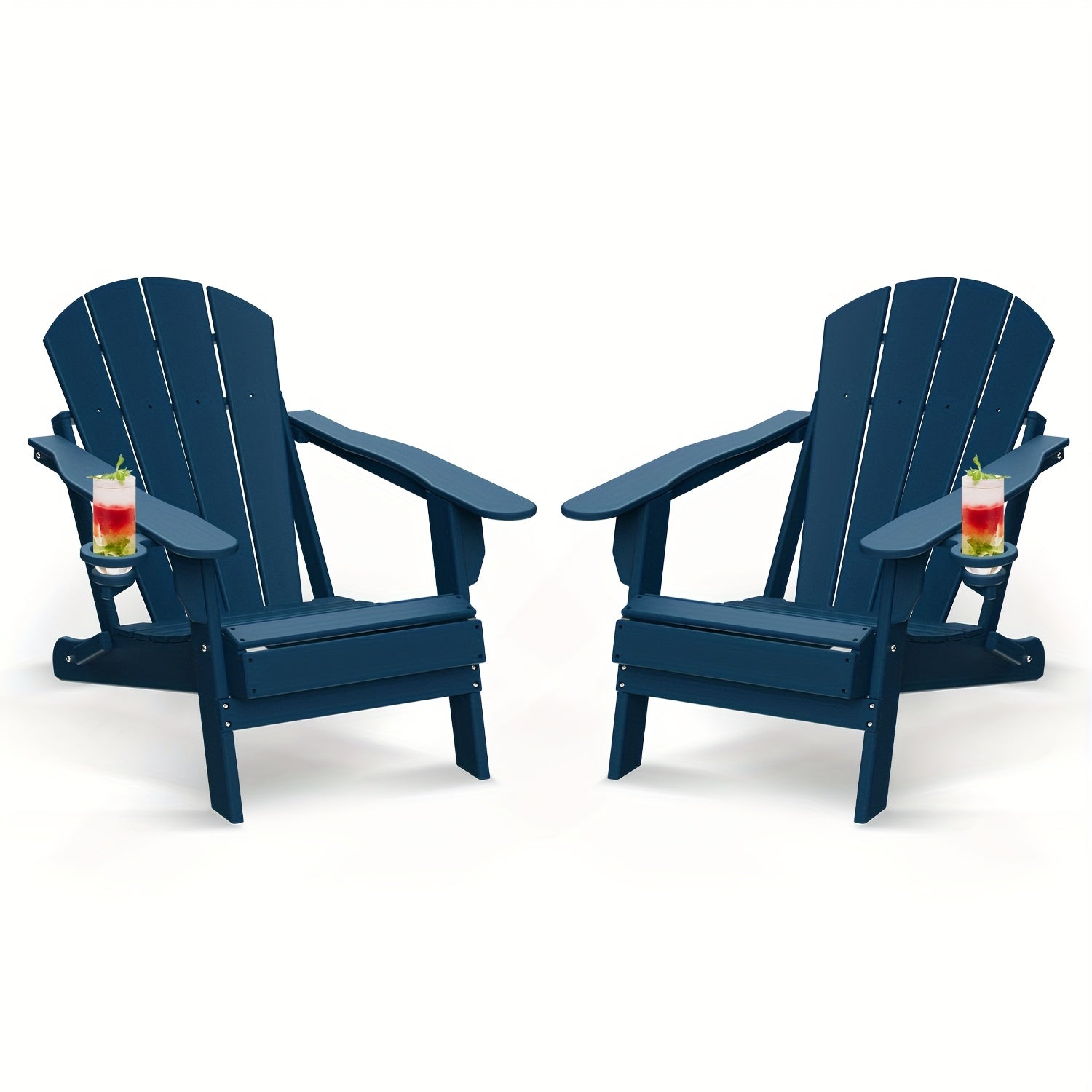 All Weather Multi-Color Set of 2 Outdoor Side Table, Plastic End Table - Outdoor Furniture - Suitable For Poolside Front Porch Indoor Living Room Backyard Campfire