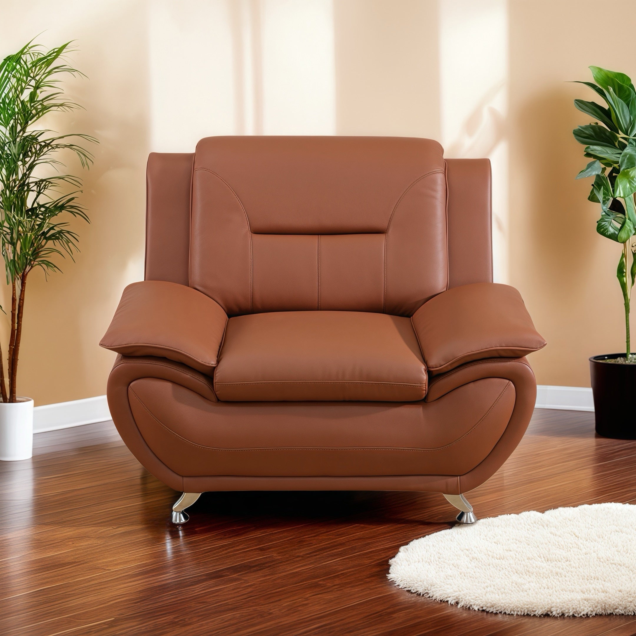 3pcs Sofa PU Leather Sofa, Tufted Sofa, Sofa Chair And Chair, Furniture Set For Restaurant